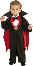 Rubies Costume Dracula per Bambini, Abito Con Papillon Rosso E Mantello Con Alza