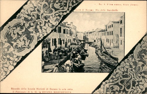 Cartolina burano italia rio - cartolina,
