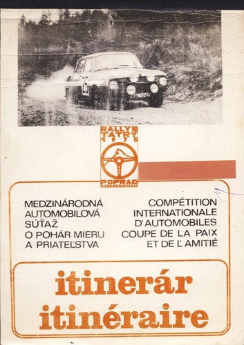 Rally tatry 1975 road book - -, /
