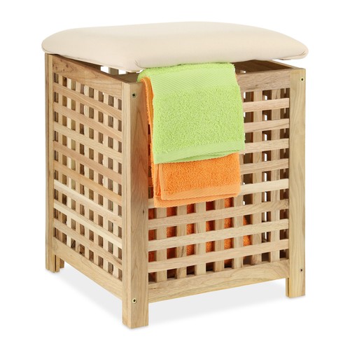 Pouf portabiancheria sgabello - pouf,