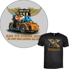 Trike Biker T-Shirt Moto Classica Triker Funshirt *4256 Nero