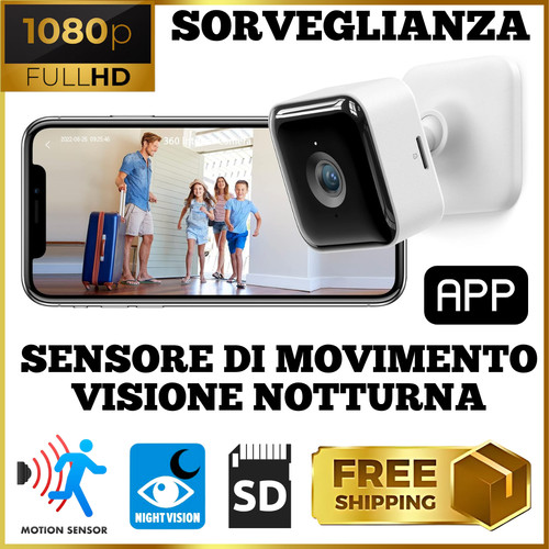 Telecamera wifi interno 1080p - telecamera,