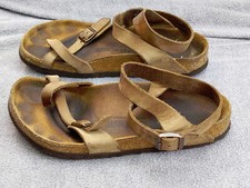 Sandali Birkenstock Yara Habana 38 donna 7 beige slide cinturino alla caviglia sughero