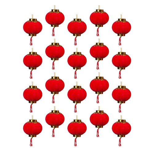 20pcs piccole lanterne rosse