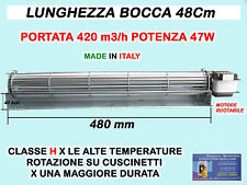 VENTOLA VENTILATORE TANGENZIALE  STUFE A PELLET LUNGHEZZA  48 CM + MOTORE 3CM-DX