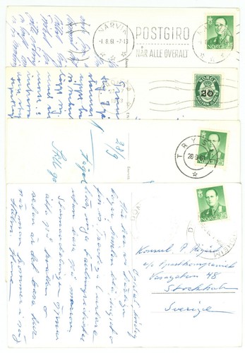 Cartolina aa936 norvegia anni - cartolina,