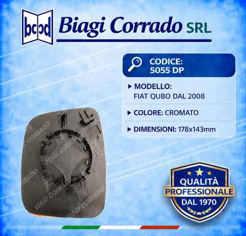 Specchio retrov fiat qubo - specchio, dx