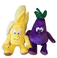 Peluche vitamini coop Banana + Melanzana superfeschi Lidl Goodness Gang plush