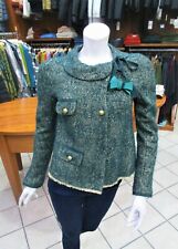 LIU JO COLLECTION, OFFERTISSIMA SU GIACCA IN TWEED DI LANA , COLORE BEIJE/VERDE