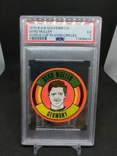 B.A.B. 1970 BAB Souvenir Co. Cerchi Giocatore Coppa del Mondo Gerd Muller PSA 5