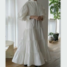 Abito Lungo Elegante In Cotone