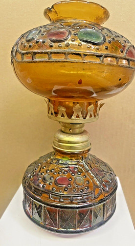 Vtg amber green - amber, glass