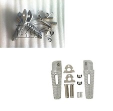 COPPIE PEDANE PEDALI PEDALINE POGGIAPIEDI ANTERIORI e POSTERIORI SUZUKI Argento