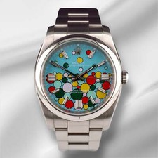 Rolex Oyster Perpetual 36mm Acciaio da Uomo Orologio Festa Quadrante Blu 116000