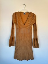 Abito a maniche lunghe Missoni Donna 40 Senape Viscosa Scollo a V Pre Owned