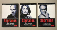 3 cartoline Soprano M@x del 2000: Tony Soprano; Dr. Melfi; Paulie Walnuts
