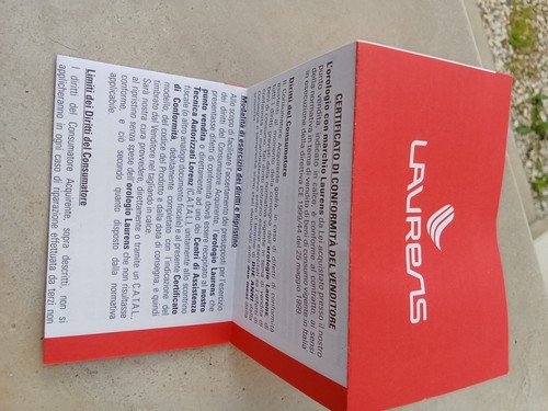 Laurens garanzia warranty - laurens,,
