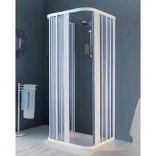 Box Doccia Economico 3 Lati PVC Rettangolare Porta a Soffietto 2 Ante Quadrato