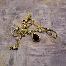 Collana in granato e perle 9