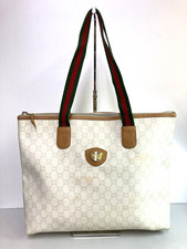 borsa tote gucci gg plus linea sherry usata pelle monogramma bianca donna 27948