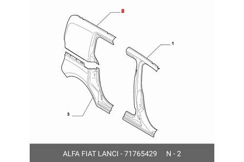 71765429 parafango fiat doblo - 71765429,