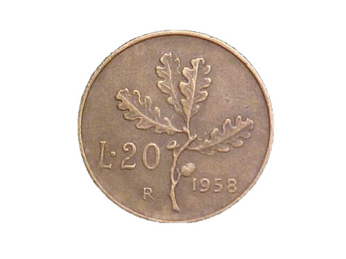 1958 italy lire 1 - 1958, 97.1