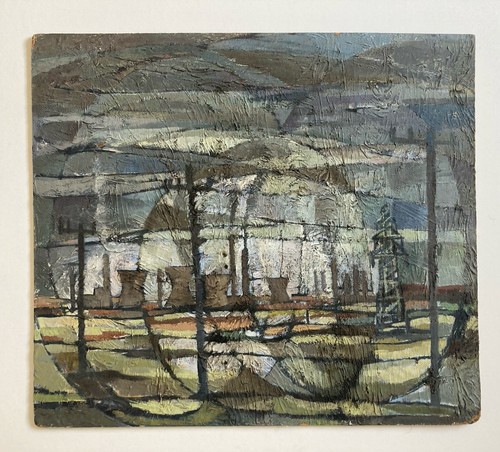 Quadro olio vintage astratto