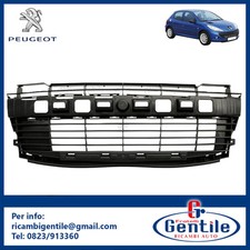 GRIGLIA CENTRALE PARAURTI ANTERIORE NERA PER PEUGEOT 206 PLUS DAL 2009 AL 2013