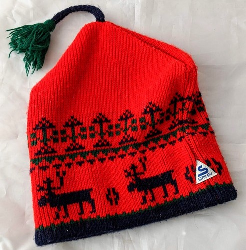 Vintage smiley beanie - vintage,