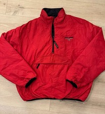 Giacca Pullover Vintage Polo Sport Ralph Lauren Reversibile Rosso/Navy Large anni 90