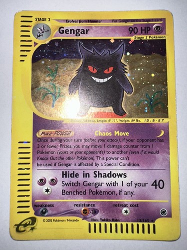 Pokemon gengar holo 165 - holo, 13/165