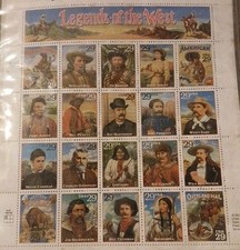 LEGENDS OF THE WEST 1993 STATI UNITI SERVIZIO POSTALE 29 CENT FRANCOBOLLI 40 INUTILIZZATI
