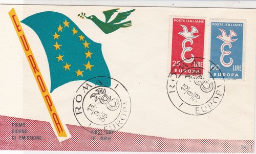 Italia 1958 europa bandiera - italia,
