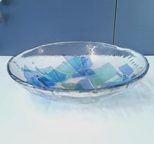 Centrotavola La Murrina trasparente e blu. Vetro di Murano