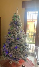 albero di natale innevato 210 Cm