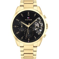 TOMMY HILFIGER BAKER 1710447 OROLOGIO UOMO DORATO 43mm LIST. 219€ SOTTOCOSTO