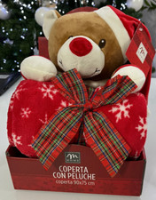 TEDDY BEAR + BLANKET 90x75cm