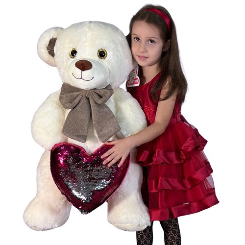 Orso con cuore - con, paillettes