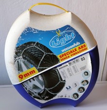 catene da neve 9mm per cerchi da 12 a 15 pollici NUOVE mai usate