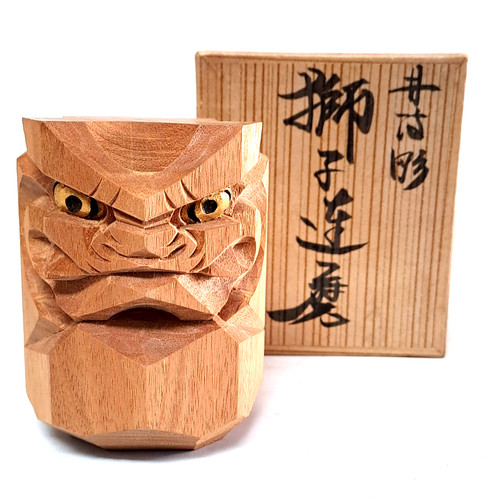 Japanese wooden carved inami - carved,
