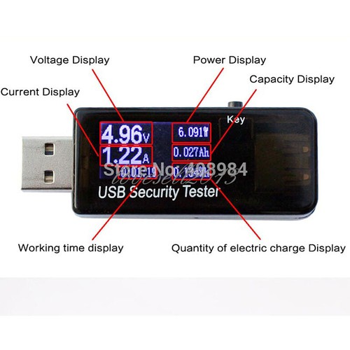 Voltmetro rilevatore usb lcd - rilevatore,
