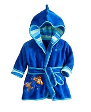 Nemo Pesce Blu Accappatoio da camera Vestaglia da Notte Bambini Pigiama I.793
