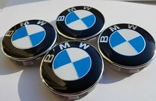 4 TAPPI COPRIMOZZO PER BMW 68mm BORCHIE CERCHI LEGA SERIE 1 2 3 4 5 6 7 M Z X