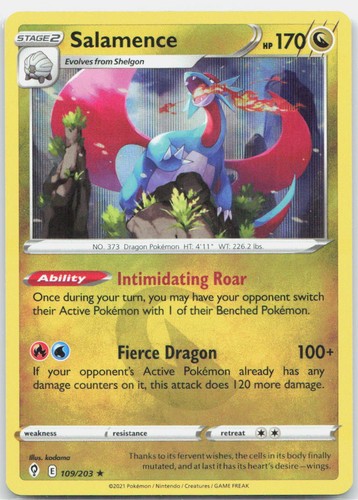 Salamence 109 203 holo - salamence,
