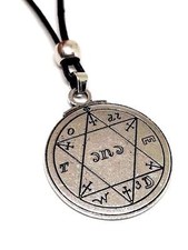 Collana Salute Ciondolo Salomone Sigillo Talismano Perline Cravatta Cordino V...
