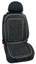 Coprisedile Schienale Estivo Fresco per Auto in Palline di Legno Grigio   C54318