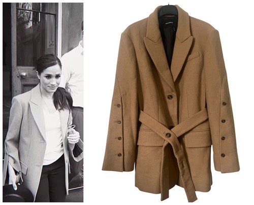 Blazer oversize cammello - uk, 8