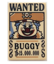 LEGO One Piece Poster Ricercato - 26603pb529 - Buggy - Piastrella / Piastrelle