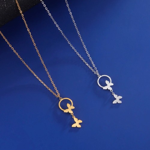 Collana doppia farfalla di - collana, a