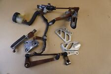 YAMAHA FZ400 FZ 400 46X 1984 set poggiapiedi anteriori pioli posteriori DANNEGGIATI